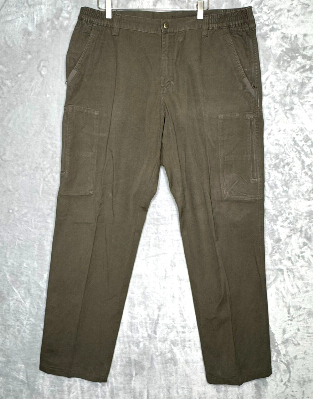 Tactical 5.11 Pants Mens 38*36 Brown Cargo Elastic Waist Flat Front Outdoor Work